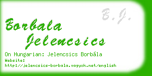 borbala jelencsics business card